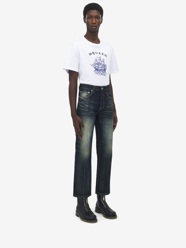 ALEXANDER MCQUEEN - Darted Denim Jeans - Item 826325QYABR4211